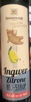 Ingwer zitrone bio sirup