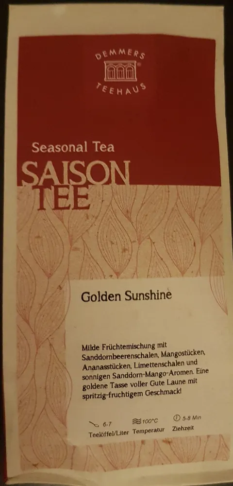 Saison Tee Golden Sunshine