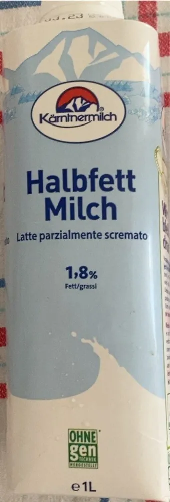 Halbfett Milch