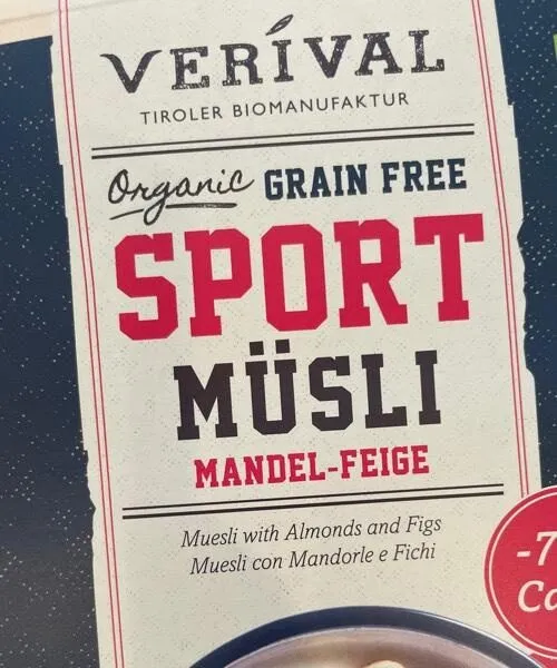 Organic grain-free Sport Müsli Mandel-Feige