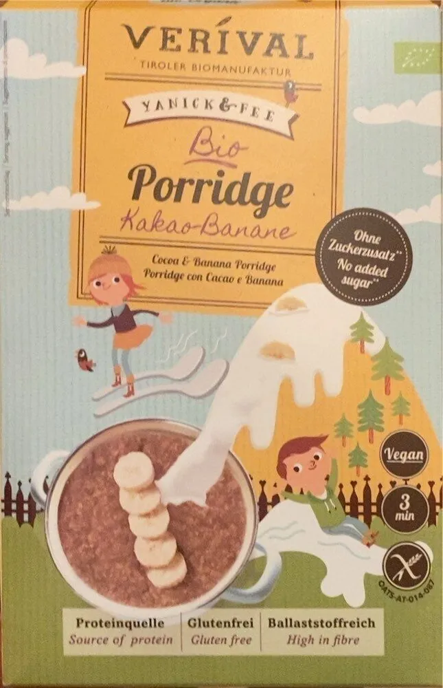 Porridge bio kakao banane