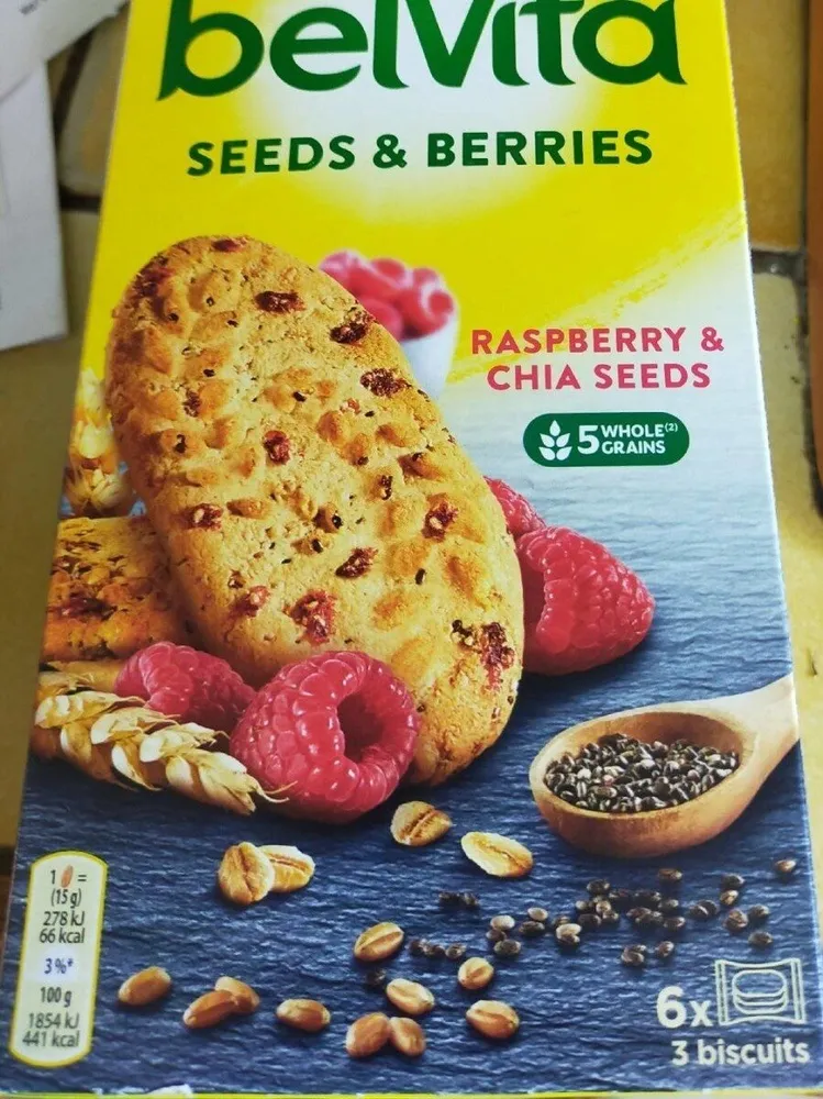 Biscuits framboises et graines de chia