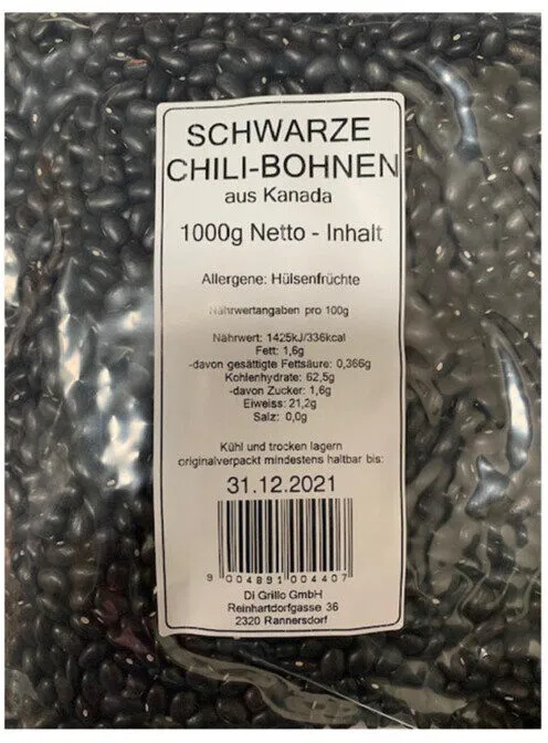 Schwarze Chili Bohnen