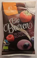 Bio Beeren in dreierlei Schokoladen
