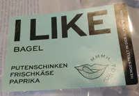 Bagel Putenschinken, Frischkäse, Paprika