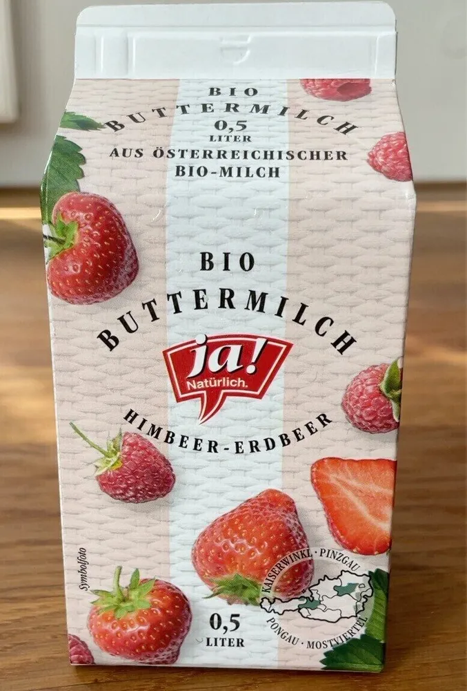 Bio Buttermilch Himbeer-Erdbeer