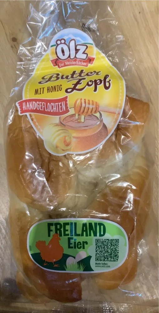 Butter Zopf mit Honig
