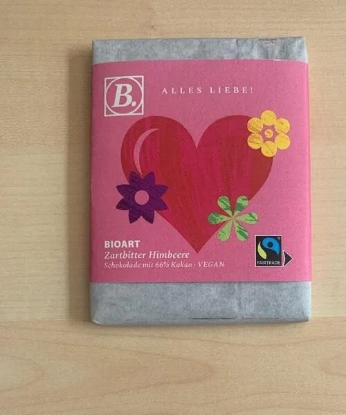 Zartbitterschokolade mit Himbeeren