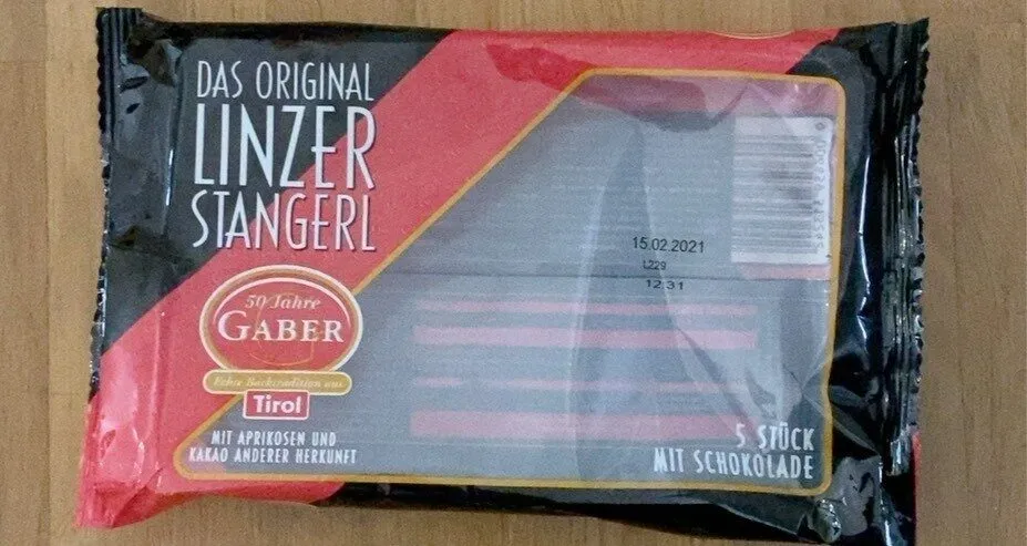 Linzer Stangerl, Mit Zartbitterschokolade