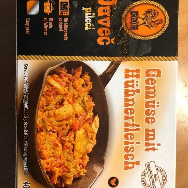 Gemüse mit Hühnerfleisch