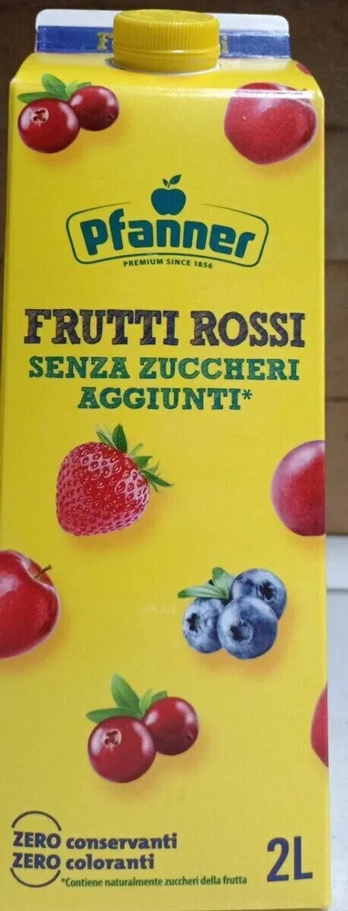 Pfanner frutti Rossi senza zuccheri aggiunti