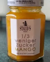 Staud‘s Mango 1/3 weniger Zucker
