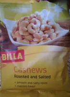Cashews roasted and salted