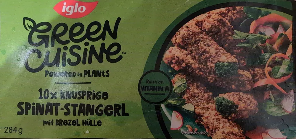 Green Cuisine - 10x knusprige Spinat-Stangerl