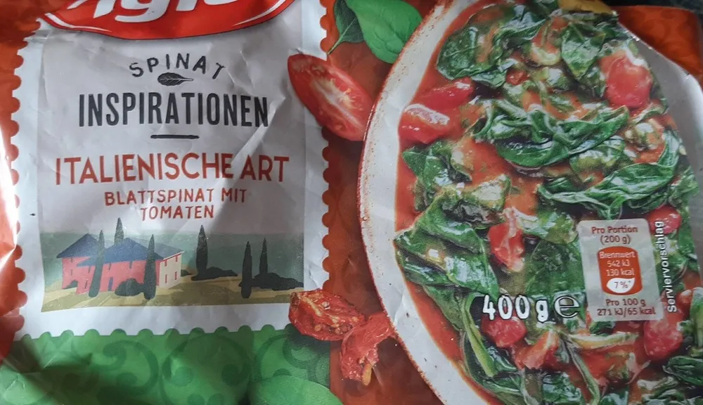 Italienische Art Blattspinat mit Tomaten