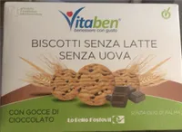 Biscotti senza latte e senza uova con gocce di cioccolato