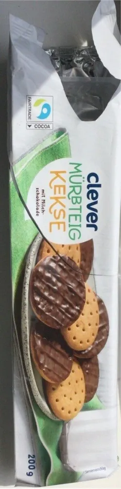 Mürbteig kekse mit Milchschokolade