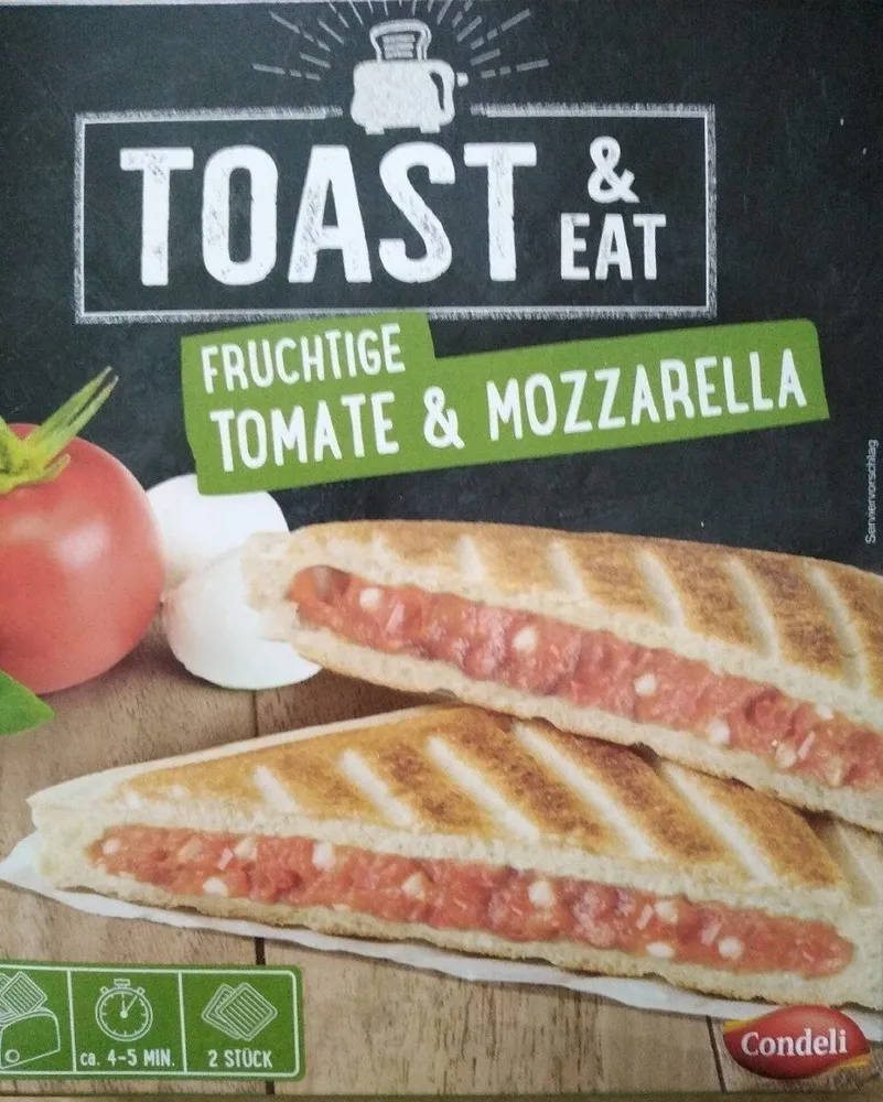 Toast & eat fruchtige Tomate & Mozzarella