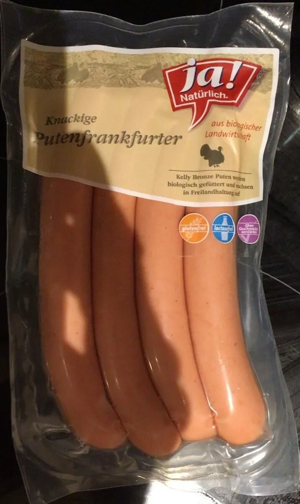 Knackige putenfrankfurter
