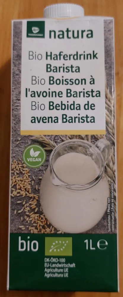 Boisson à l'avoine barista