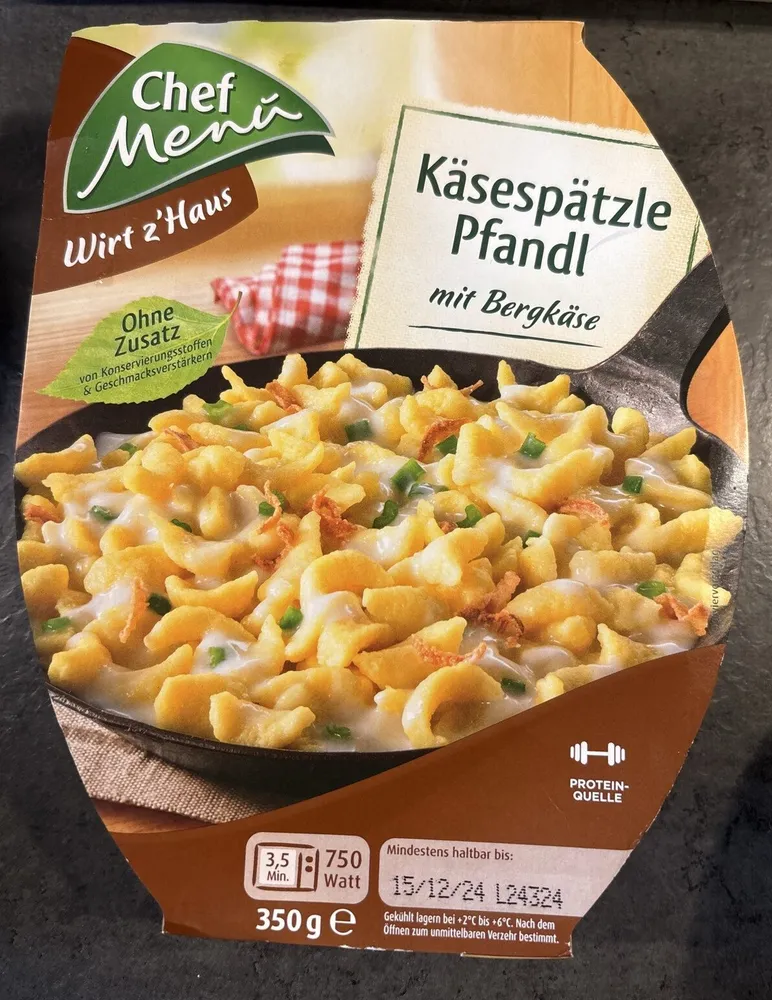 Käsespätzle Pfandl (mit Bergkäse)