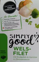 Welsfilet mit Erdäpfeln und Gemüse mit Zitronensauce