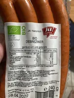 Bio debrecínské párky