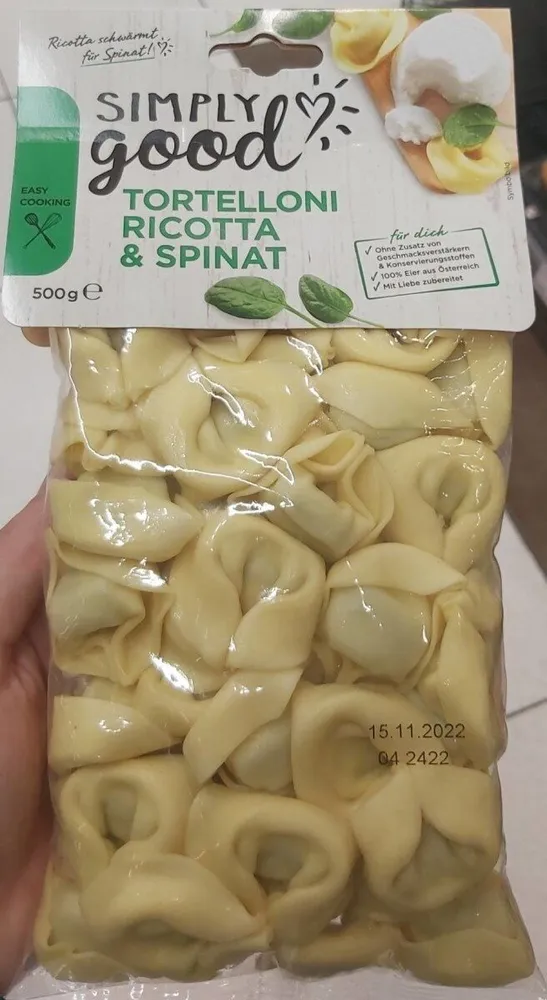 Tortelloni Ricotta und Spinat
