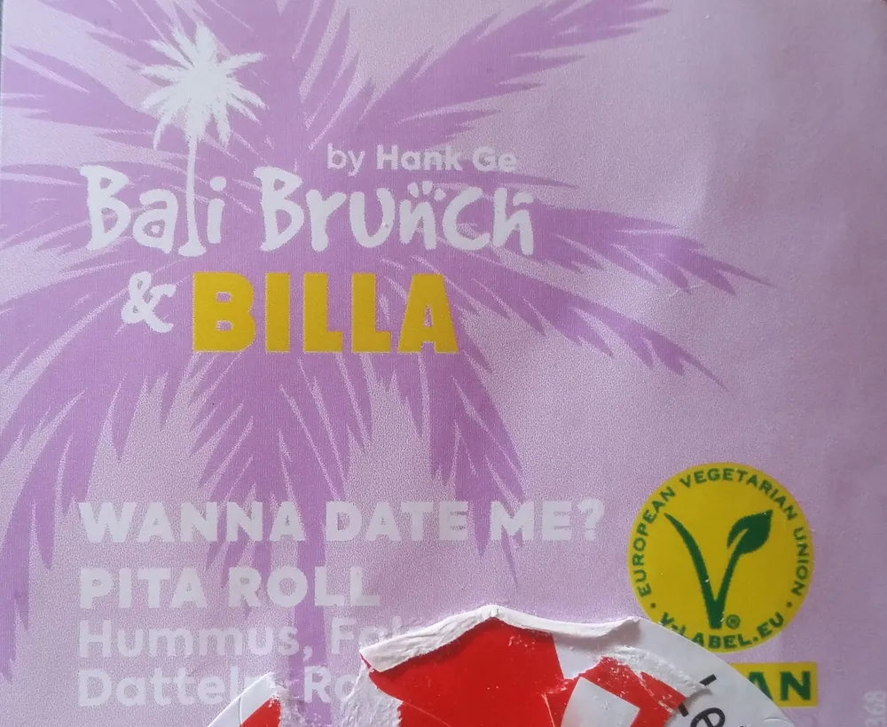 Wanna Date Me? Pita Roll mit Hummus, Falafel, Dattel und Rotkraut