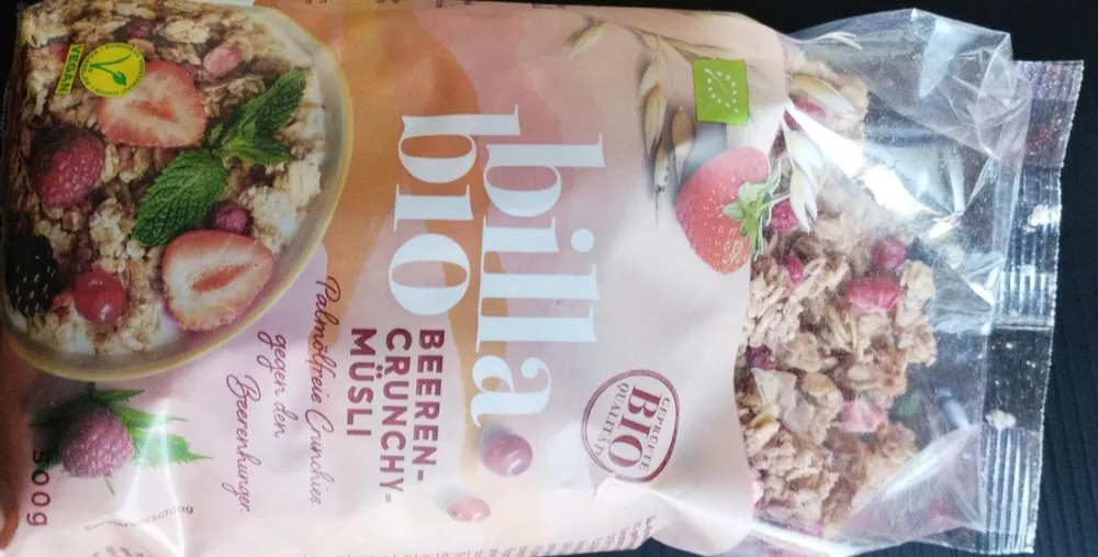 Billa bio Beeren-crunchy-müsli