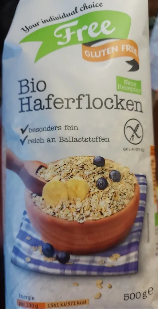 Bio Haferflocken, glutenfrei