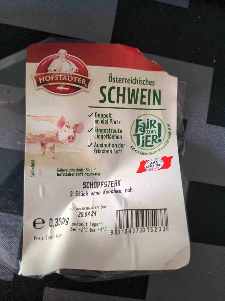 Schopfsteak Schweineschnitzel