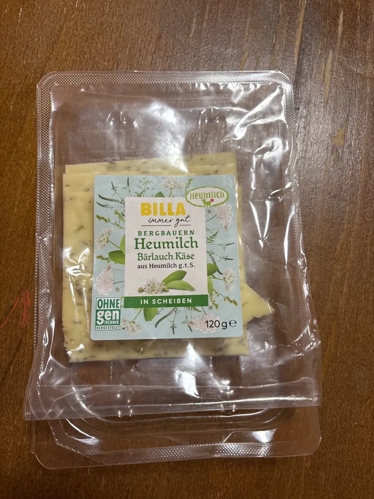 Bergbauern Heumilch Bärlauch Käse
