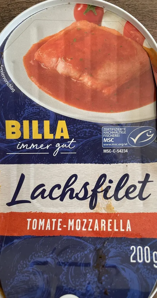 Lachsfilet Tomate-Mozarella