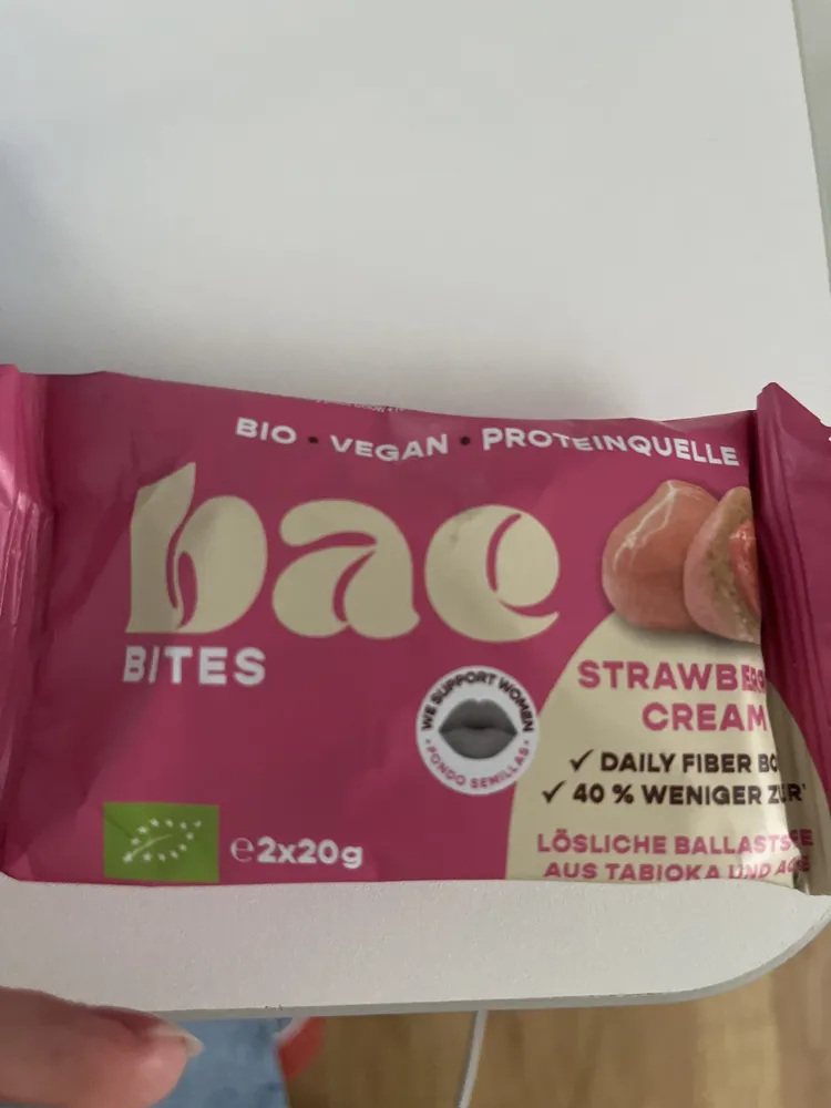 Bae Bites Strawberry Cream Bio Vegan Proteinquelle