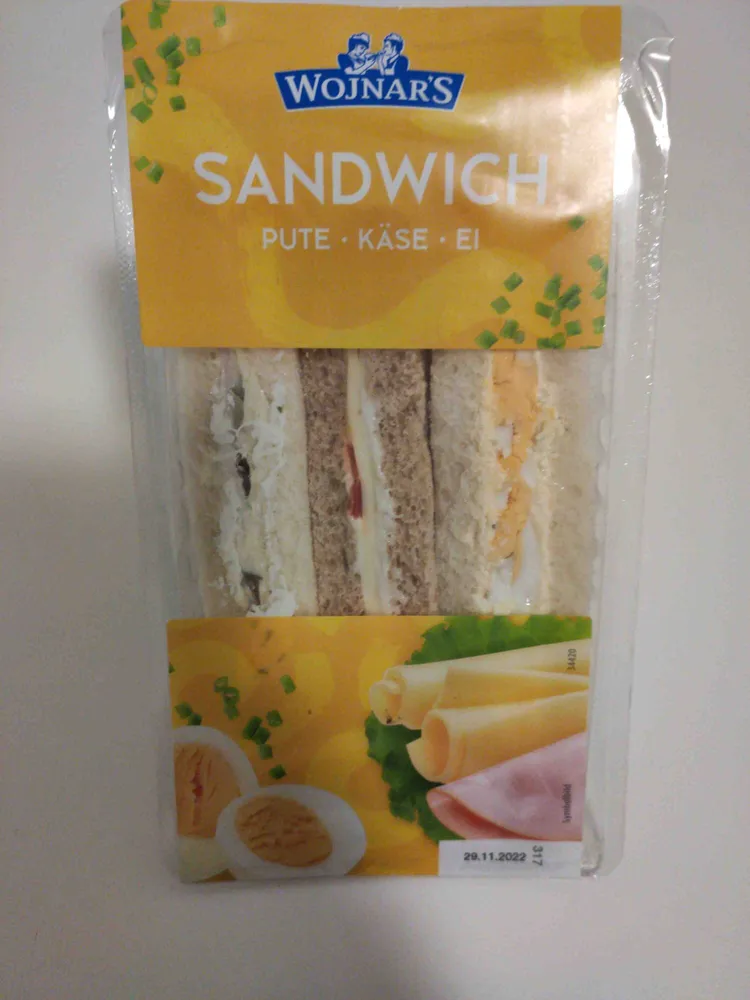 Sandwich Pute Käse Ei
