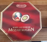 Mirabell mozart chocolate ball milk with marzipan filling