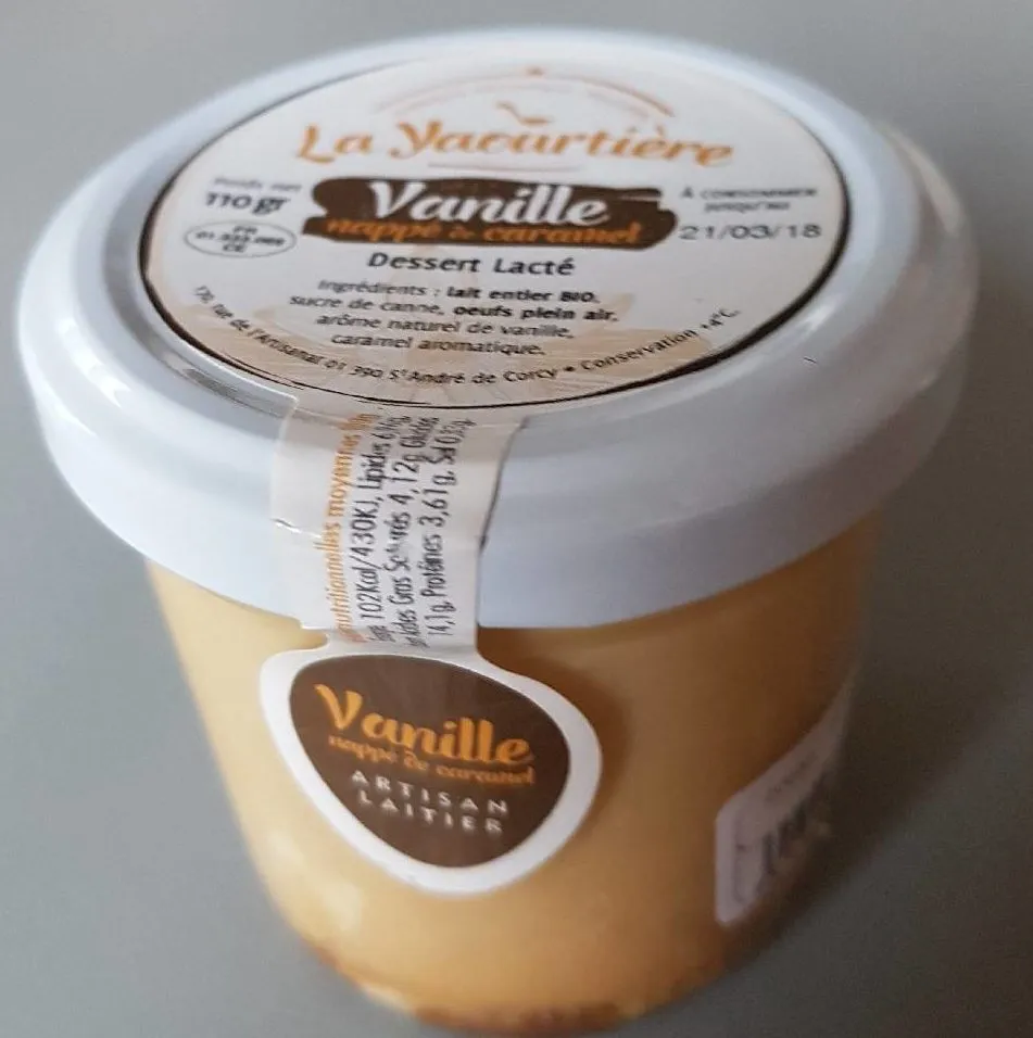 Dessert Lacté Vanille Nappé de Caramel