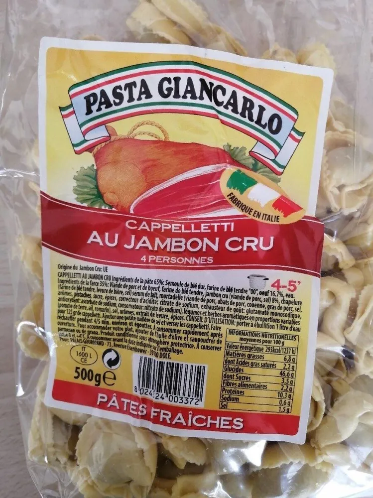 Cappelleti au jambon cru