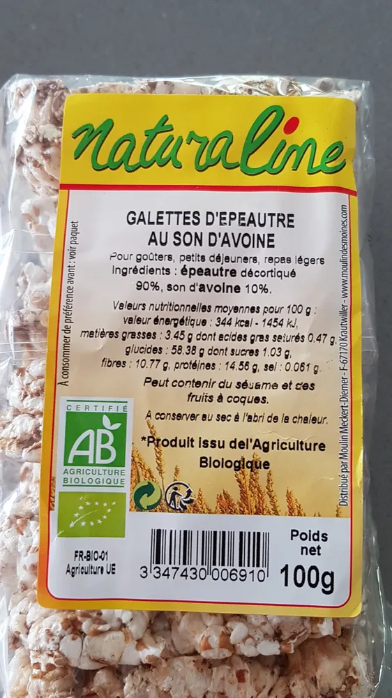 Galettes d'épeautre au son d'avoine