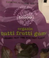 Organic tutti frutti gums