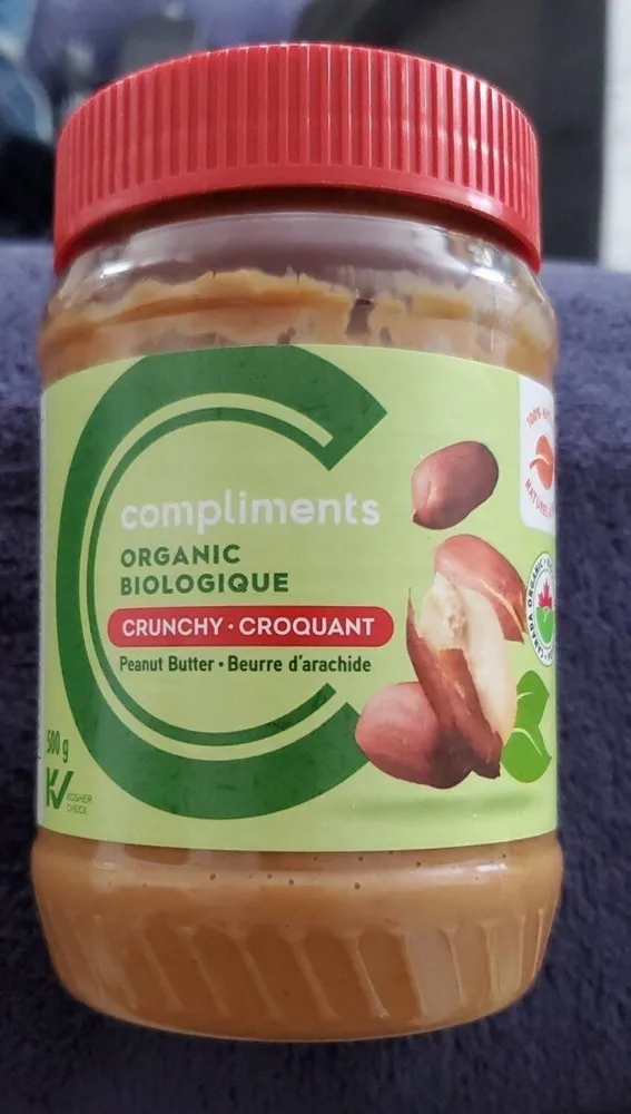 Beurre d'arachide croquant bio