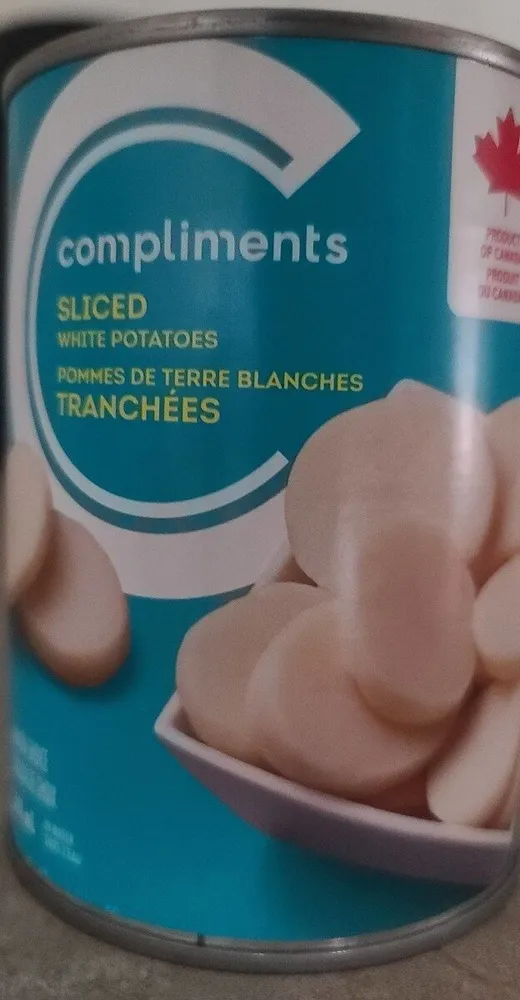 sliced white potatoes