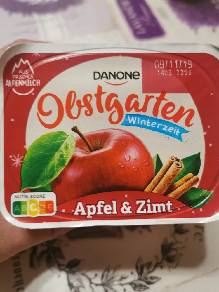Danone Obstgarten, Winterzauber Apfel & Zimt