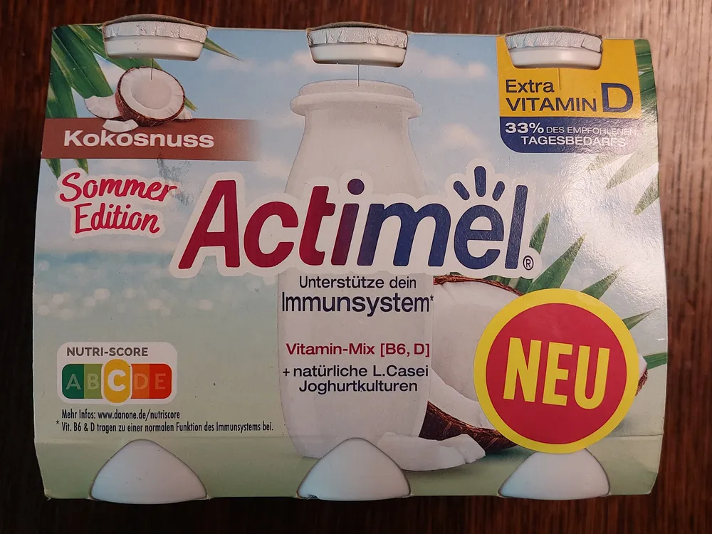 Danone Actimel® Kokosnuss Sommer Edition 6 x 100g = 600g