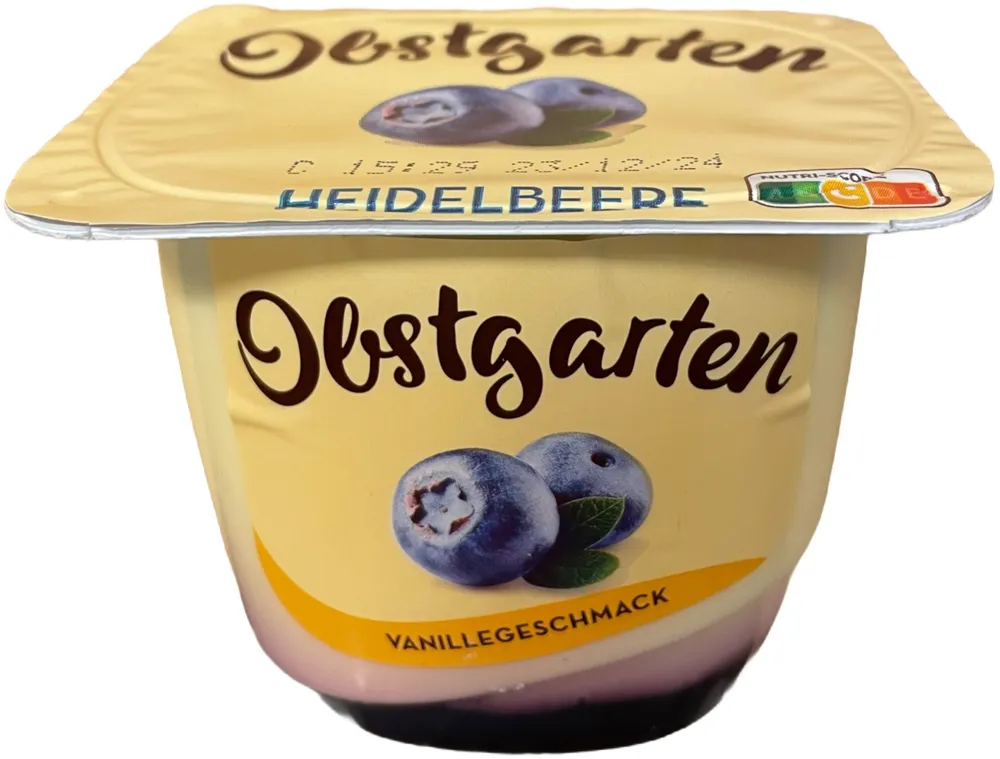 Danone Obstgarten Vanillegeschmack mit Heidelbeere 175g