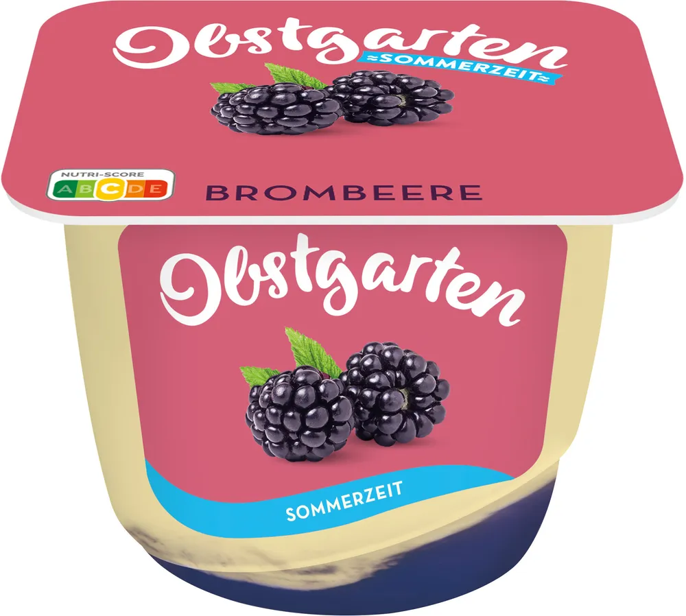 Danone Obstgarten Sommerzeit Vanillegeschmack und Brombeeren 175g