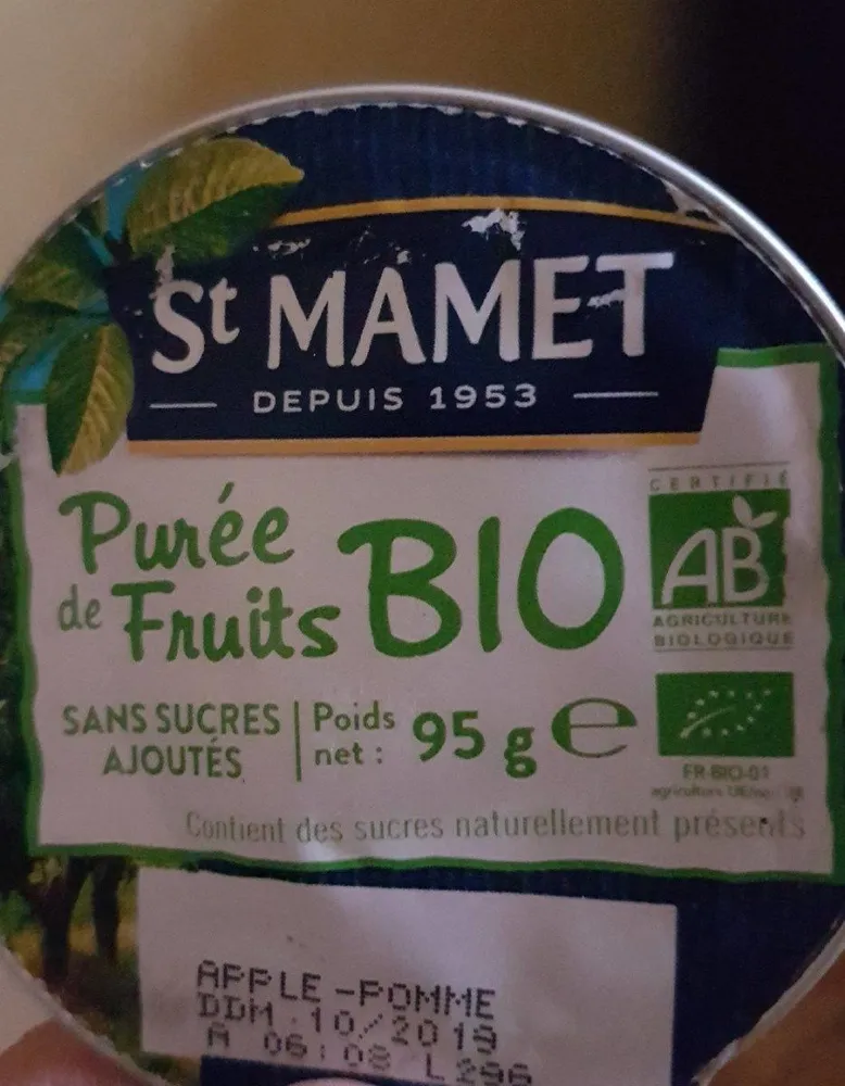 purée de pommes bio