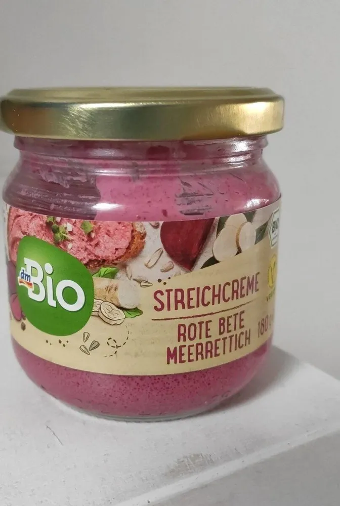 Streichcreme rote bete meerrettich