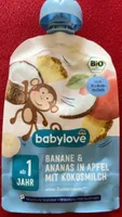 Banane & Ananas in Apfel mit Kokosmilch